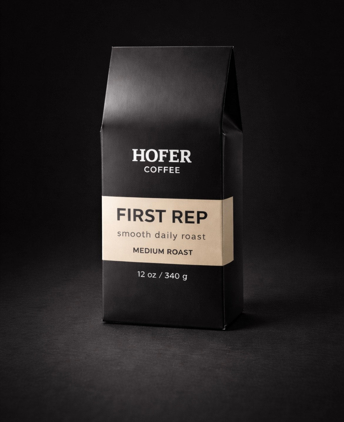 First rep medium roast coffee bag by hofer coffee